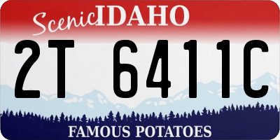 ID license plate 2T6411C