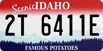 ID license plate 2T6411E