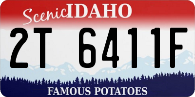 ID license plate 2T6411F