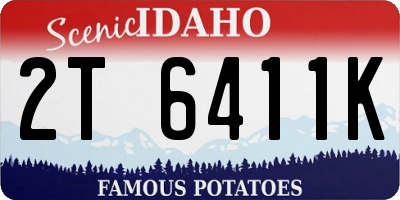 ID license plate 2T6411K