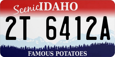 ID license plate 2T6412A