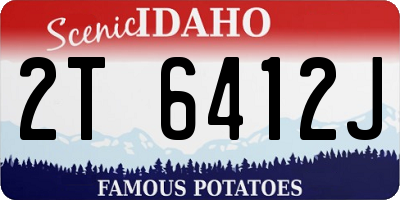 ID license plate 2T6412J