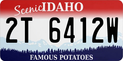 ID license plate 2T6412W