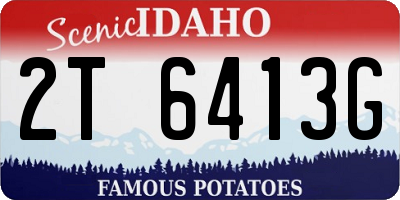 ID license plate 2T6413G