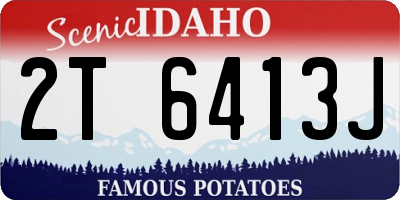 ID license plate 2T6413J