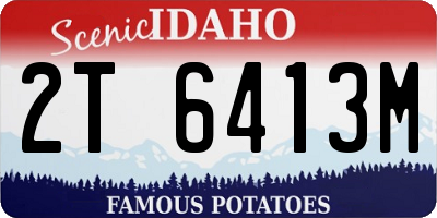 ID license plate 2T6413M