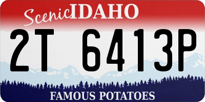 ID license plate 2T6413P