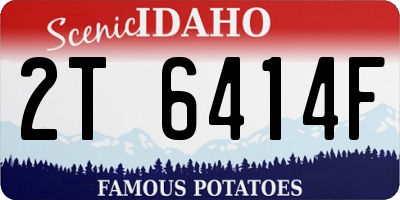 ID license plate 2T6414F