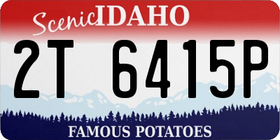 ID license plate 2T6415P