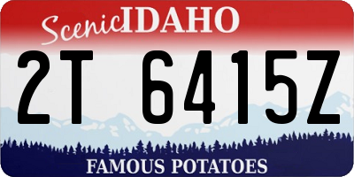 ID license plate 2T6415Z