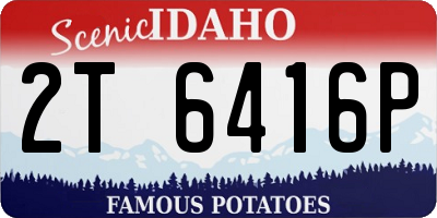 ID license plate 2T6416P
