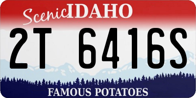 ID license plate 2T6416S