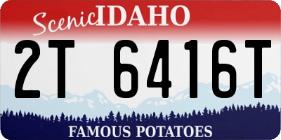 ID license plate 2T6416T