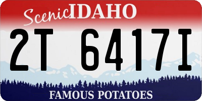ID license plate 2T6417I