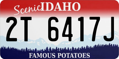 ID license plate 2T6417J