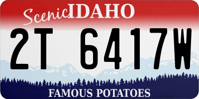 ID license plate 2T6417W