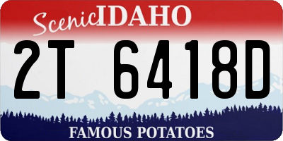ID license plate 2T6418D