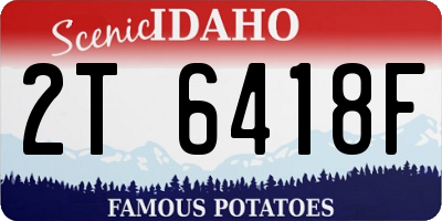 ID license plate 2T6418F
