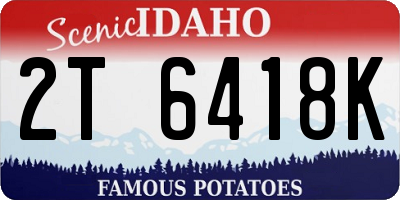 ID license plate 2T6418K