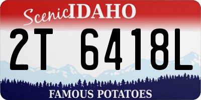 ID license plate 2T6418L