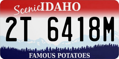 ID license plate 2T6418M