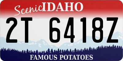 ID license plate 2T6418Z