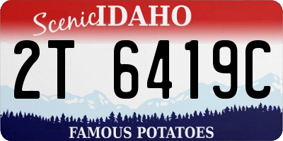 ID license plate 2T6419C