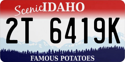 ID license plate 2T6419K