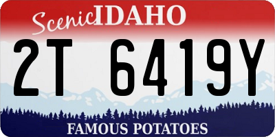 ID license plate 2T6419Y