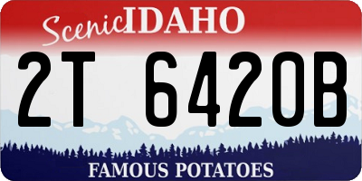 ID license plate 2T6420B