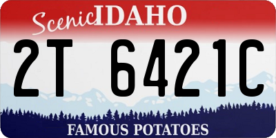ID license plate 2T6421C