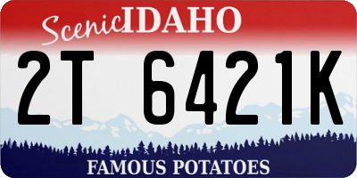 ID license plate 2T6421K