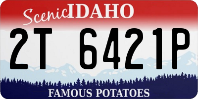 ID license plate 2T6421P