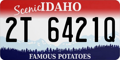 ID license plate 2T6421Q