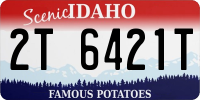 ID license plate 2T6421T
