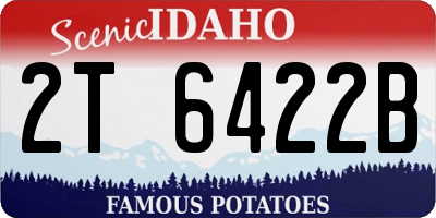 ID license plate 2T6422B