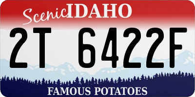 ID license plate 2T6422F