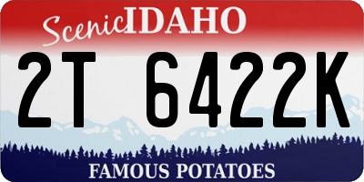 ID license plate 2T6422K