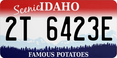 ID license plate 2T6423E