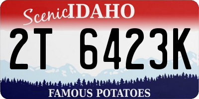 ID license plate 2T6423K