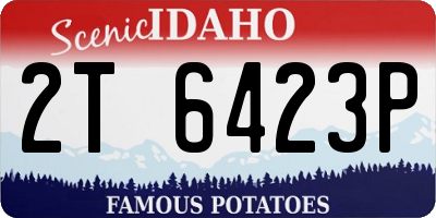 ID license plate 2T6423P
