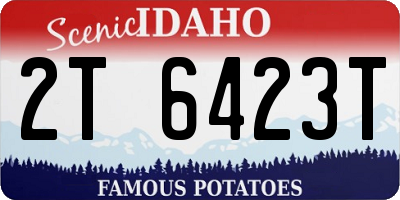 ID license plate 2T6423T