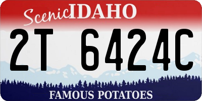 ID license plate 2T6424C