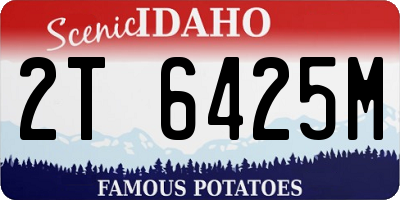 ID license plate 2T6425M