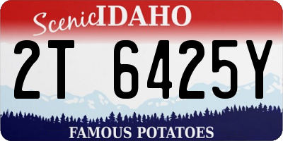 ID license plate 2T6425Y