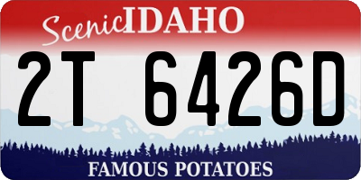 ID license plate 2T6426D