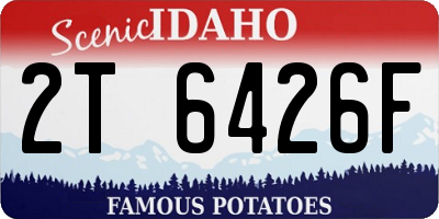 ID license plate 2T6426F
