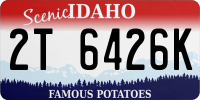 ID license plate 2T6426K