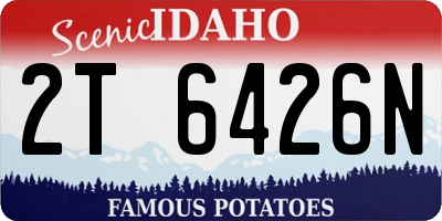 ID license plate 2T6426N