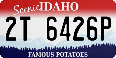 ID license plate 2T6426P